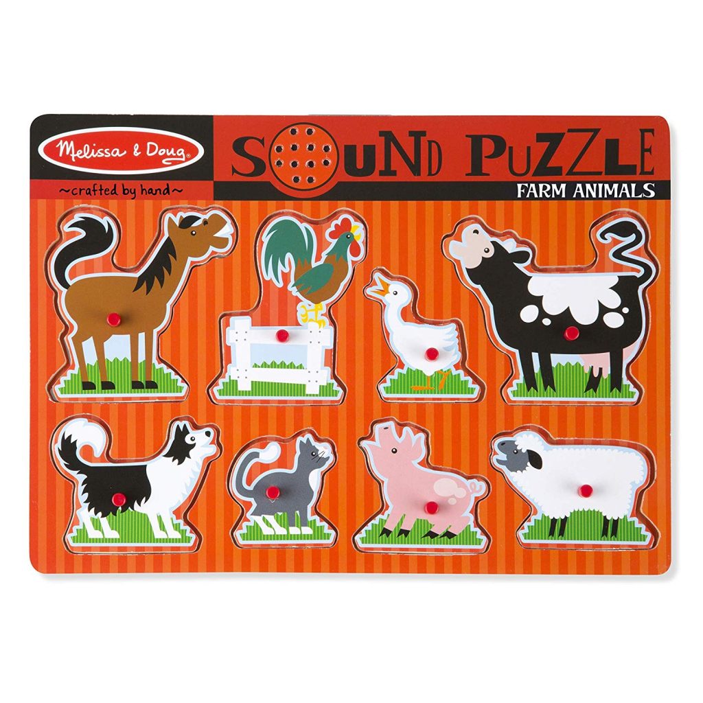 Melissa & Doug farm animals puzzle for non verbal autism
